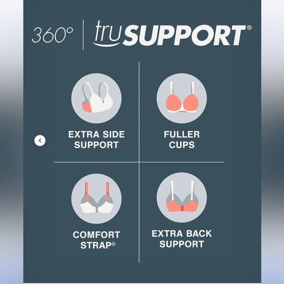 Playtex Gorgeous Look Embroidered Underwire Bra White 44D Style 7576 - Picture 10 of 10